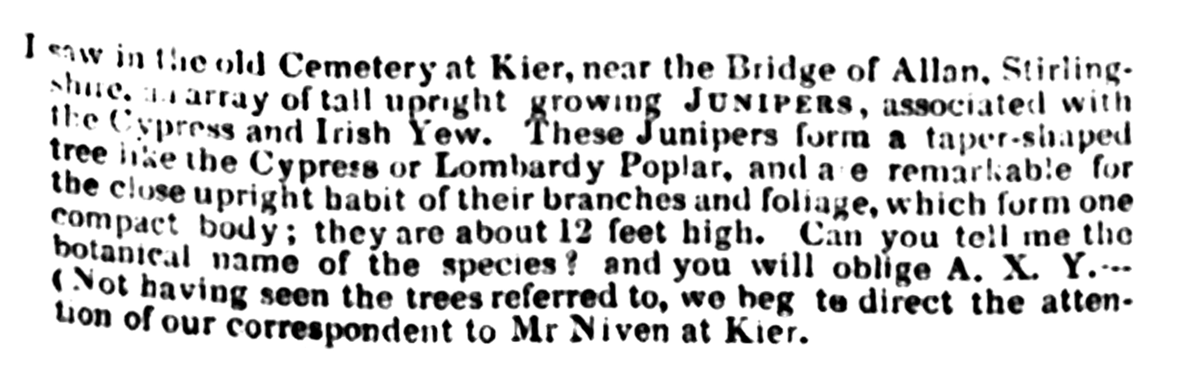 Oct 1850 Old Lecropt Churchyard, Keir estate North British